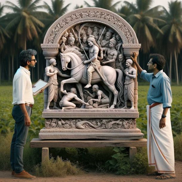 500-Year-Old Vijayanagara Period Stone Sculpture Discovered Near Madurai!