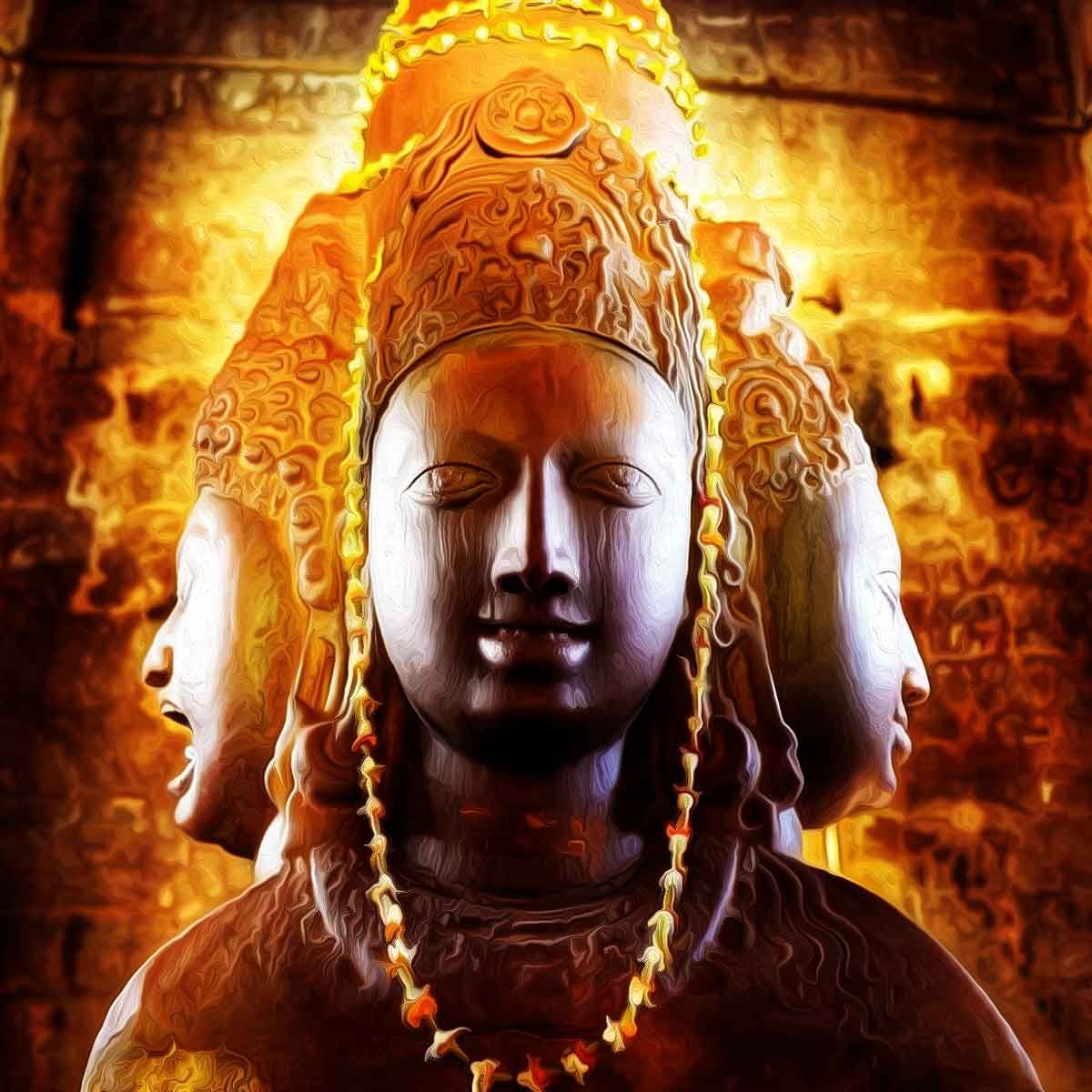 Chaumukha temple dedicated to Bhagwan Shiva located in the Nachna Village Panna District, Madhya Pradesh