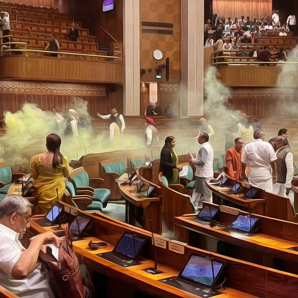 Hairs plucked, shoes hurled, and punches delivered: How 11 MPs in Lok Sabha caught and thrashed an intruder in parliament