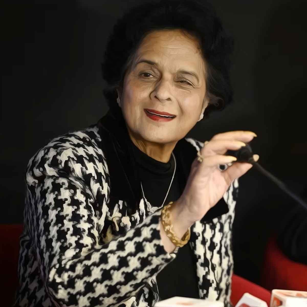 Sardar Patel’s great-granddaughter Dr Gita Patel at a press conference in Lucknow on July 28