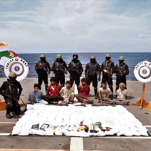 Kerala: Indian Navy & NCB seize 200 kg of Afghan heroin worth Rs 1,200 crore, six Iranians arrested