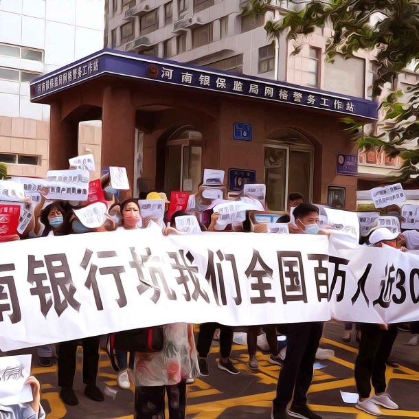 Thousands of depositors are protesting in China for months demanding their money back