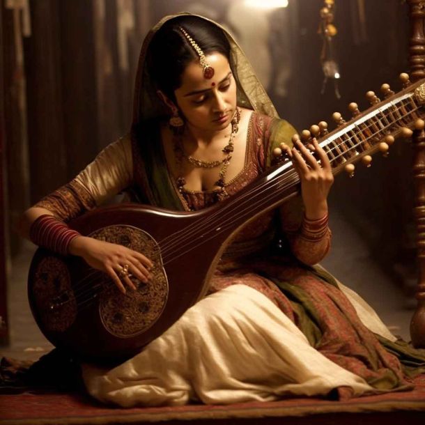 Anatomical analogy between human body and Saraswati Veena
