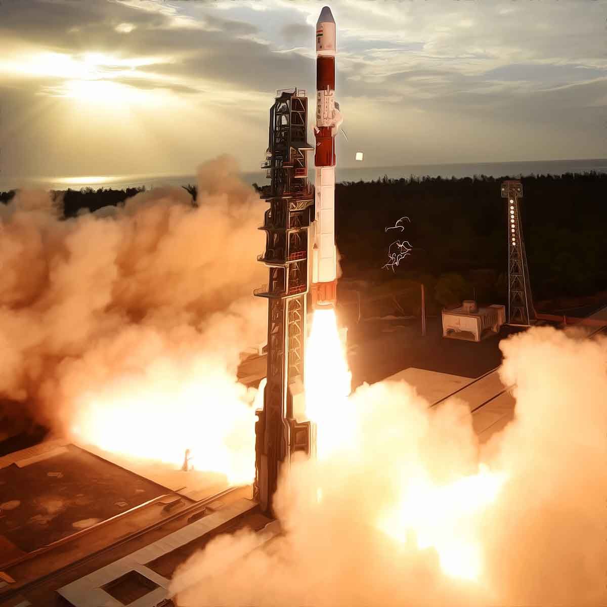 ISRO Rocket Carrying 7 Singaporean Satellites Lifts Off From Sriharikota